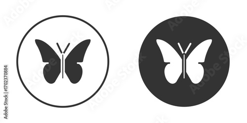 Butterfly icon vector. simple design logo icons set