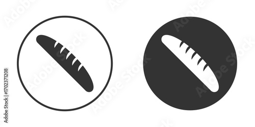 Bread icon vector. simple design logo icons set