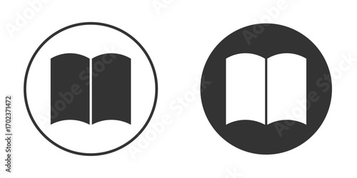Book open icon vector. simple design logo icons set