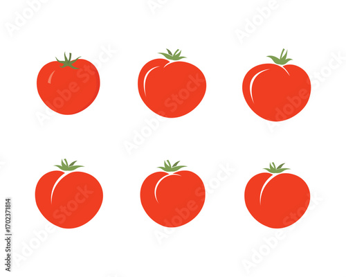 Red Tomatoes Logo Vector – Fresh Organic Vegetable Emblem Design