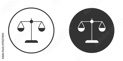 Balance scale icon vector. simple design logo icons set