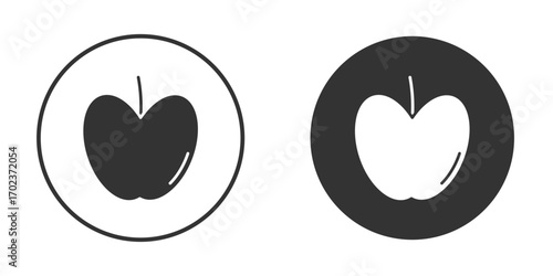 Apple icon vector. simple design logo icons set