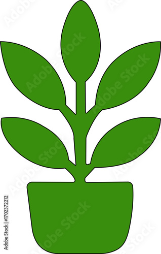 Minimalist Room Icons. Solid, filled icon set of minimalist room elements: bench, chair, floor lamp, low table, plant pot, framed. Editable stroke. Vector illustration. Living room icon.