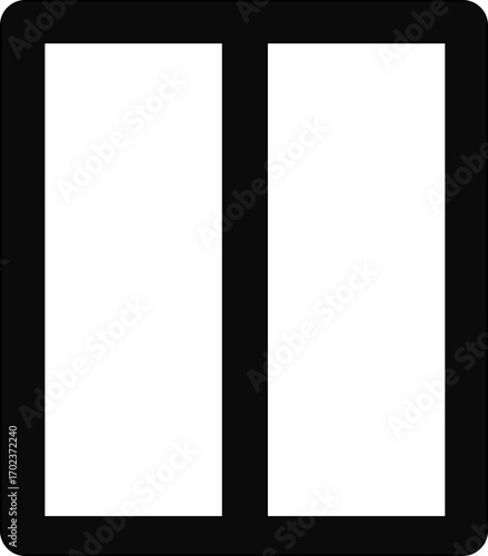 Minimalist Room Icons. Solid, filled icon set of minimalist room elements: bench, chair, floor lamp, low table, plant pot, framed. Editable stroke. Vector illustration. Living room icon.