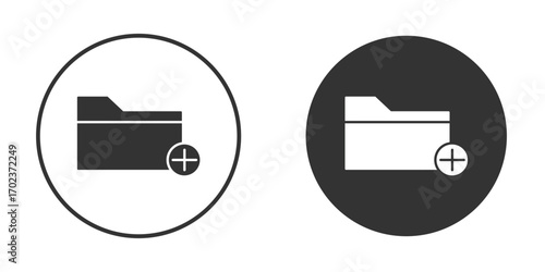 Add folder icon vector. simple design logo icons set