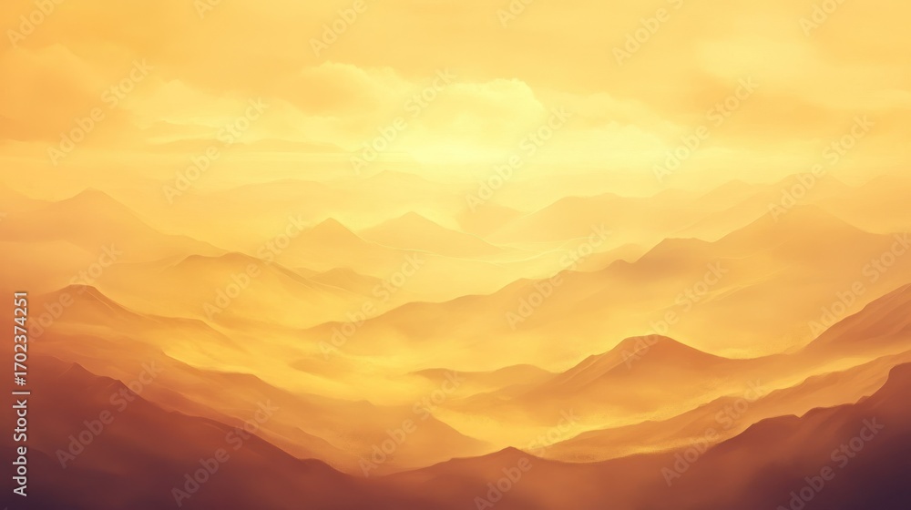 Obraz premium Golden Mountain Sunrise