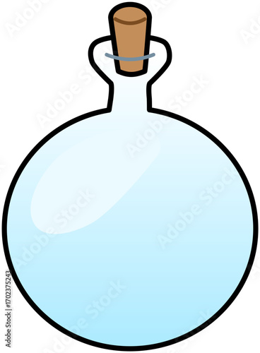 Potion Bottle Round Glass Cute Illustration