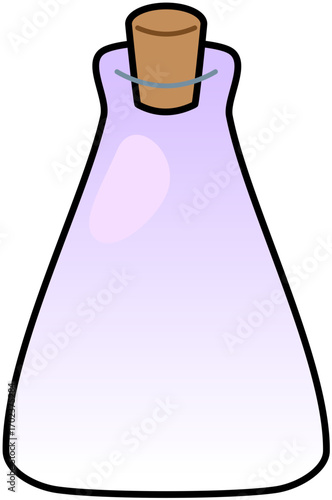 Potion Bottle Tall Lavender Cute Cartoon Illustration