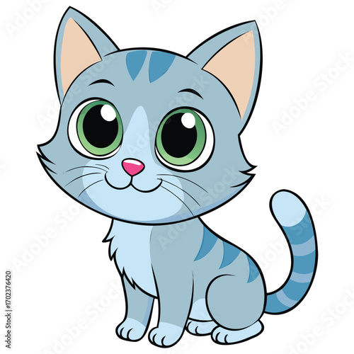 Adorable Charming Kitten Illustration