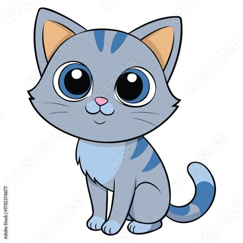 Adorable Charming Kitten Illustration