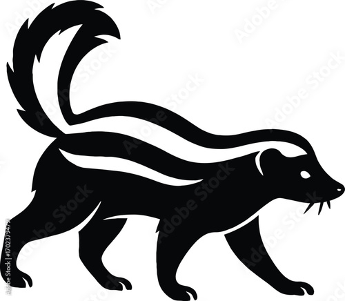 Silhouette of animal leg or hoof in black color