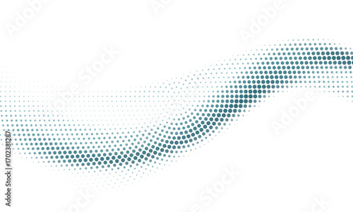 Light BLUE vector illustration which consist of circles. Dotted gradient design for your business. Creative geometric background in halftone style with colored spots.