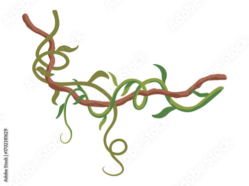 Hanging Jungle Leaves or Liana Branch Vines