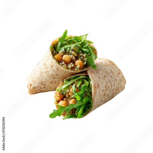 Delicious Quinoa and Chickpea Wraps with Arugula