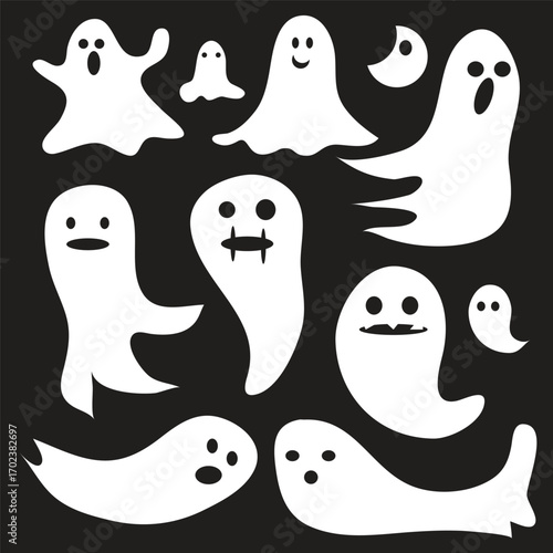 A cute and creepy Halloween ghost