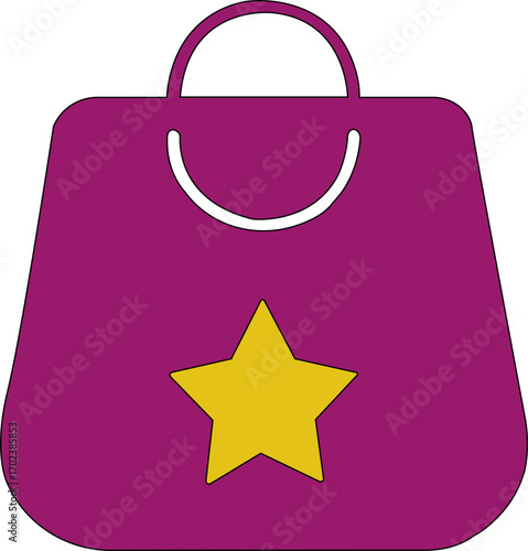 Shopping Bag Icon, Classic black shopping bag icon symbolizing retail, commerce, and consumerism for modern businesses, Shopping bag icon for food, Black tote bag shopping bag