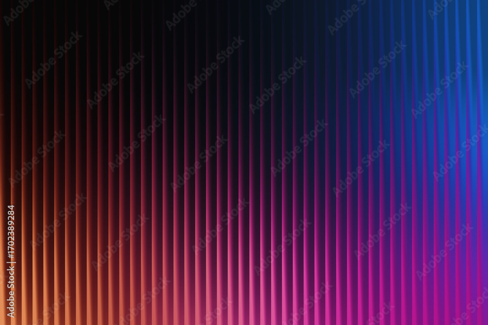 Fototapeta premium Abstract vertical bars gradient from warm orange to cool blue purple modern background