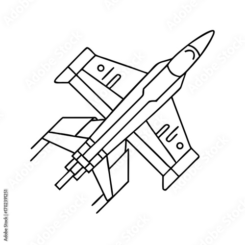 Military Airplane or Air Force Jet Vector. fighter jet
