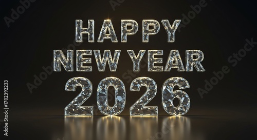  Diamond Crystal Effect  Happy New Year 2026