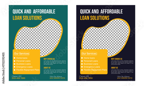 Business loan flyer design template