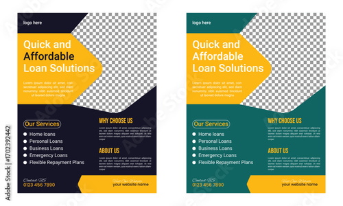 Business loan flyer design template