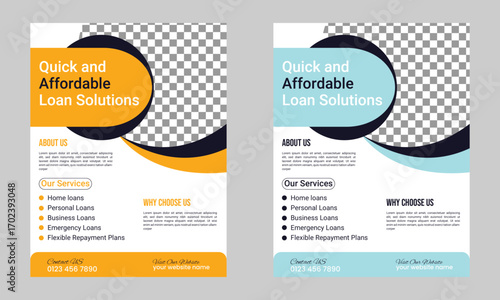 Business loan flyer design template