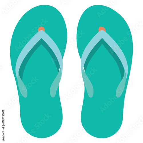 Summer Beach Flip Flops Illustration