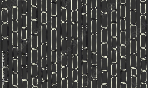 Abstract doodle background of random rectangles hand drawn in stripes