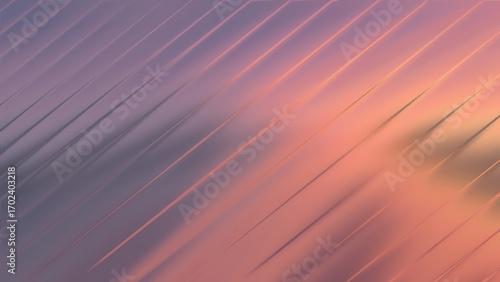 Abstract Metallic Surface With Diagonal Lines And Warm Sunset Hues light