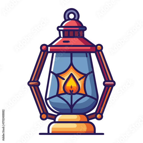 old lamp on white background