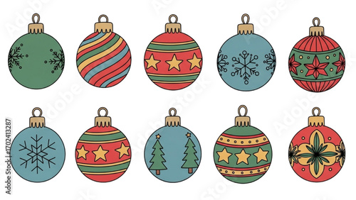 Christmas Vector Illustration Set of Festive Design Elements and Holiday Assets