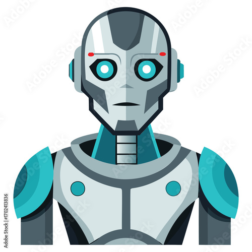 Futuristic Humanoid Robot Illustration