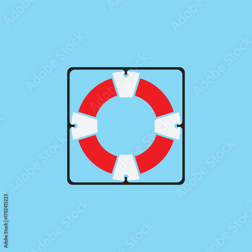Lifebuoy logo icon vector ilustration
