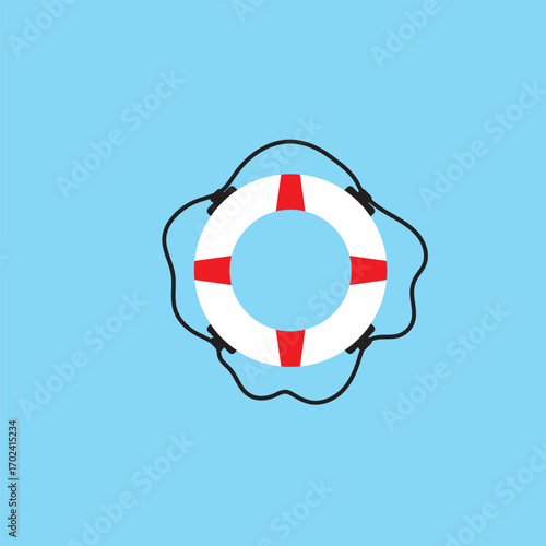 Lifebuoy logo icon vector ilustration