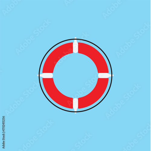 Lifebuoy logo icon vector ilustration