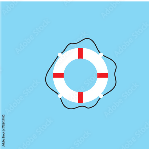 Lifebuoy logo icon vector ilustration