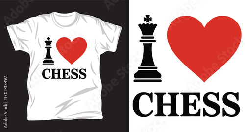 Chess graphic vector T shirt design print.