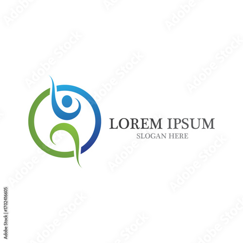 Health people live  logon vector symbol