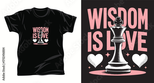 Chess graphic vector T shirt design print.
