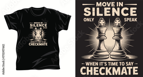 Chess graphic vector T shirt design print.
