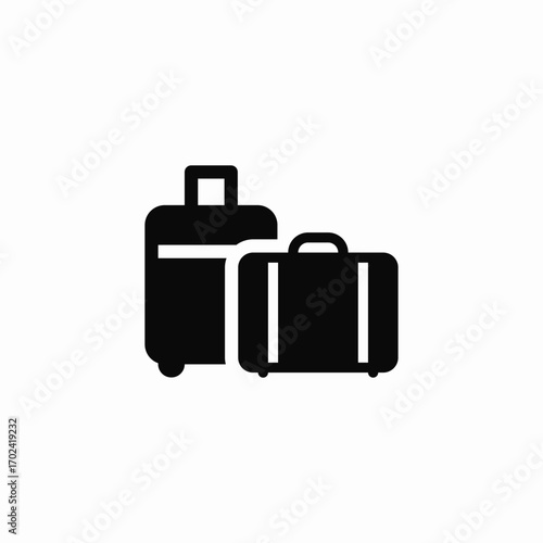 luggage baggage icon sign vector