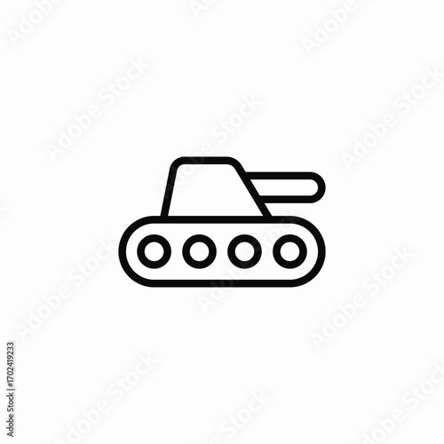 military tank icon sign vector