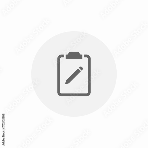 clipboard pen write document signature icon sign vector