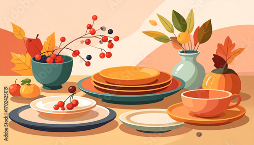 Nature-Inspired Still Life with Exotic Objects