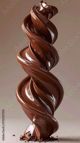 Abstract chocolate spiral