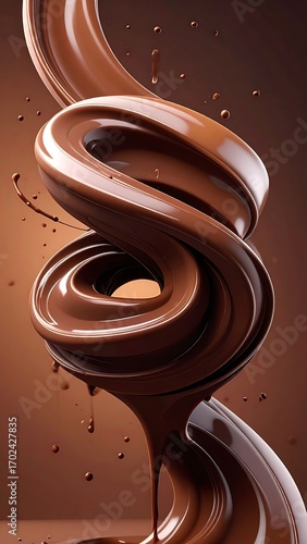Abstract chocolate swirl