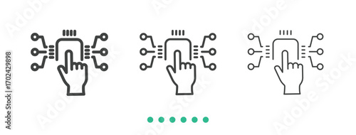Interaction icon. Thin line icon vector