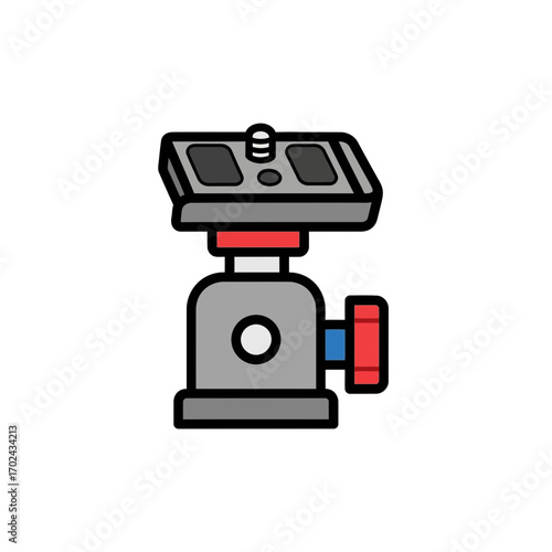 Camera mount holds equipment still photography support isolated