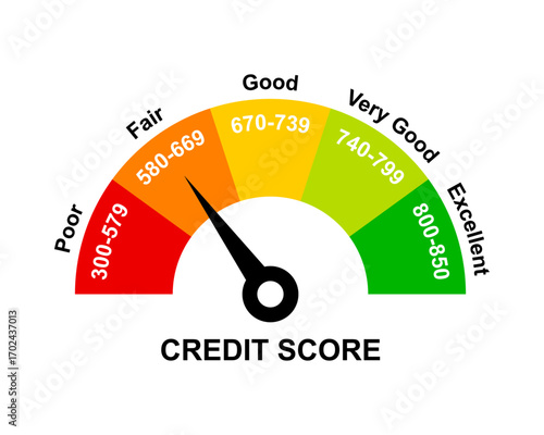 Fair credit score ranges icon