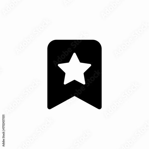 bookmark star icon sign vector